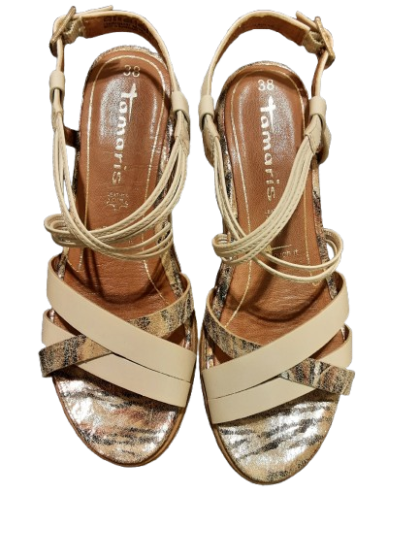Sandales compensées blanche TAMARIS De Seconde Main