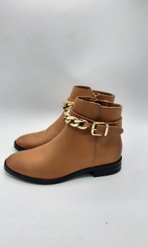 Bottines marron avec chaines