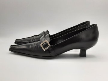 Kitten Heel à boucle noir à bout carré NATACHA T36 de seconde main