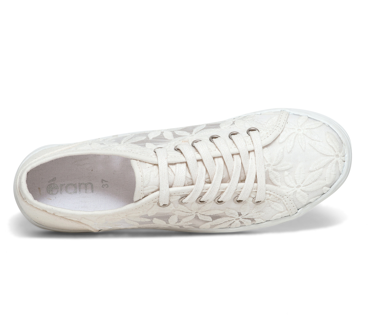 Tennis blanche en dentelle