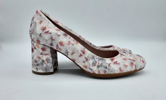 Escarpin à motif floral de seconde main