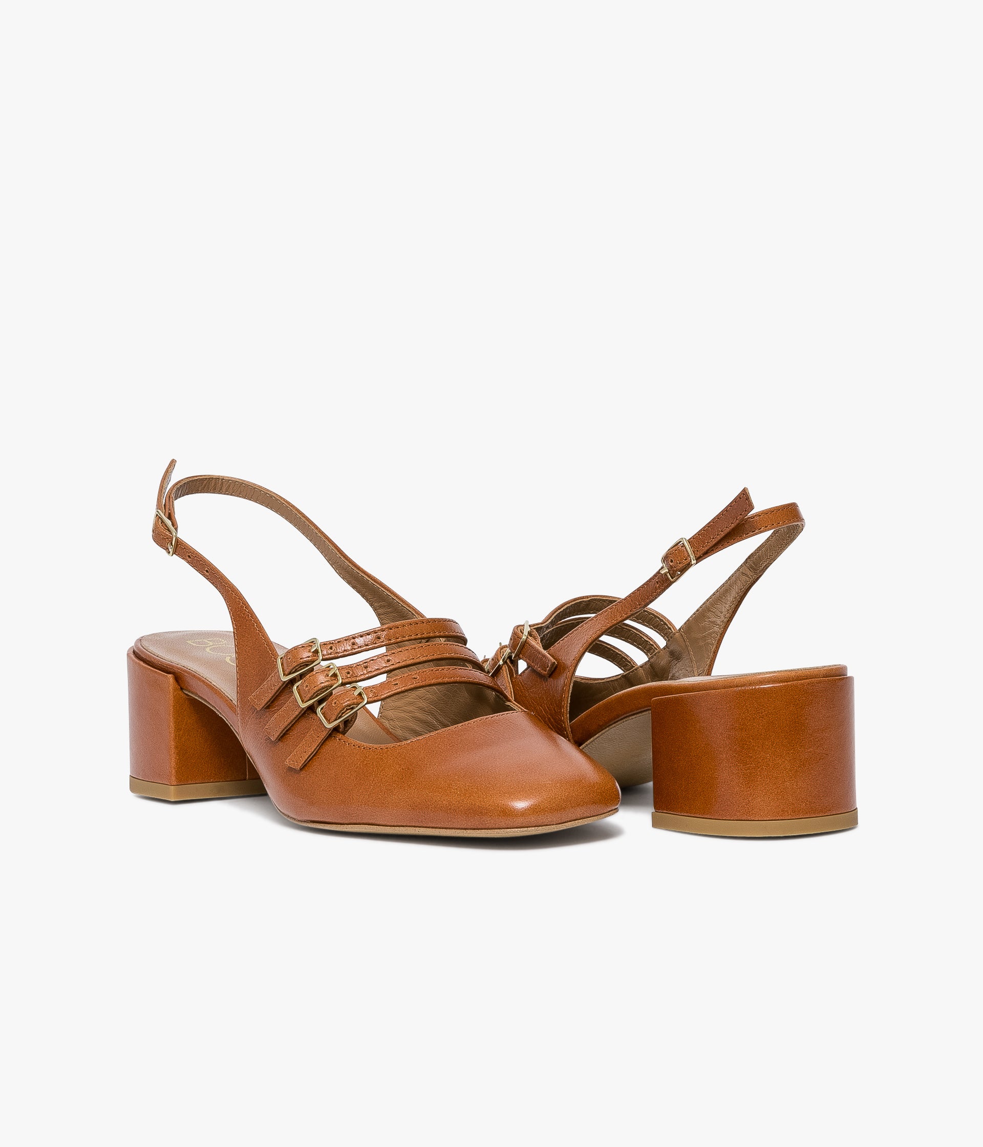 SLINGBACK DEMI COGNAC