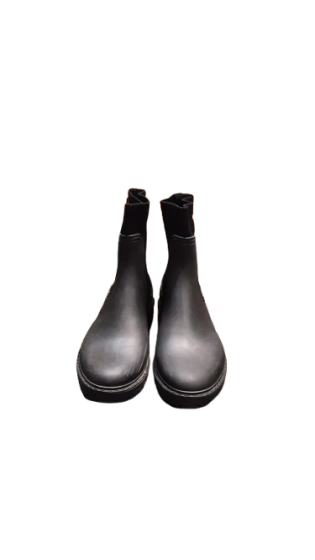 boots chelsea  noir matt caoutchouc  secondes mains bon etat
