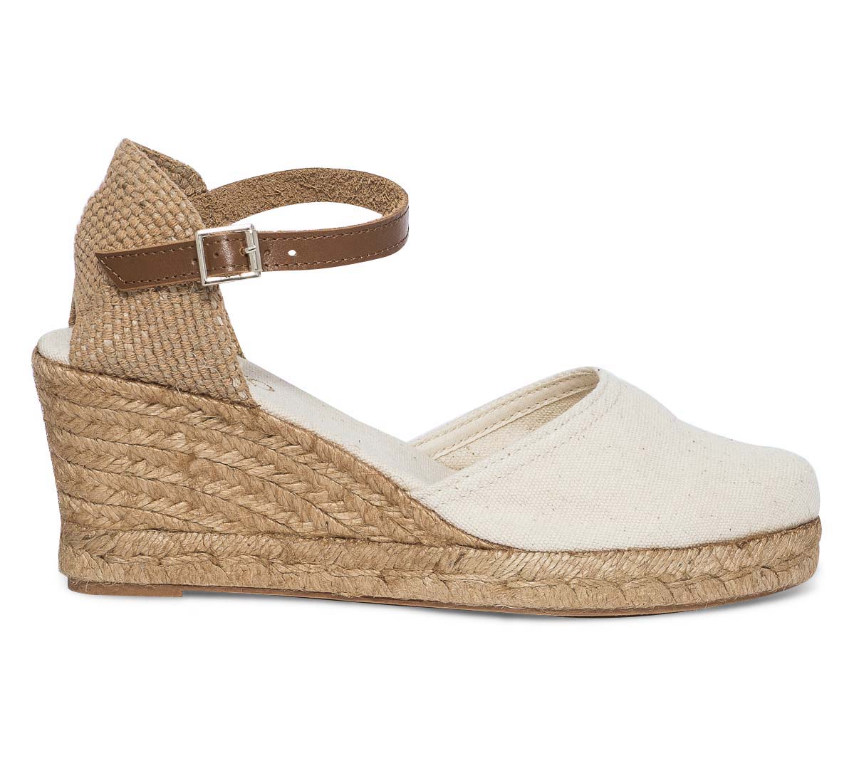 Espadrille compensée écrue