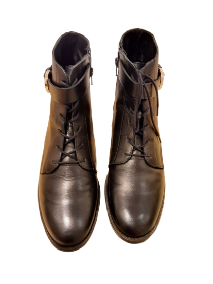 Bottine à talon noir cuir ERAM FLEX T40 de seconde main