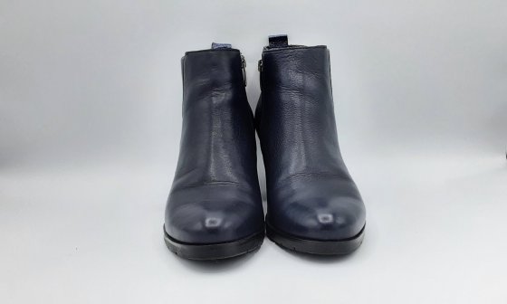 Bottines à talons bleu marine de seconde main