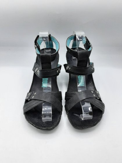 Sandales compensées PALLADIUM noires de seconde main