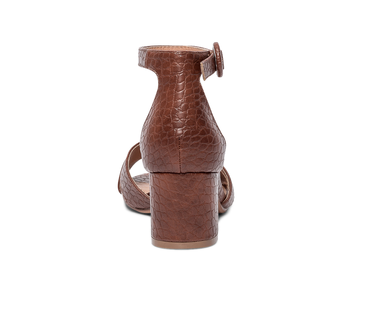 Sandale marron embossée python
