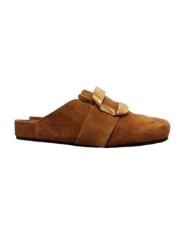 Mule cuir nubuck cognac avec bijoux STELLA LUNA T39 de seconde main