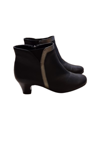 bottine en cuir noir DAMART de seconde main