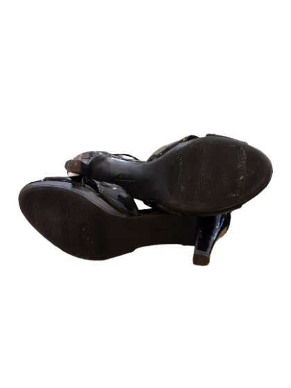 Sandales a talons noir CLARKS  De Seconde Main