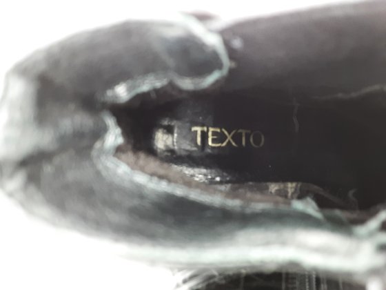 bottines texto noir de seconde main