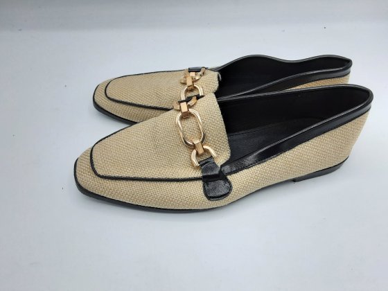 mocassin beige et noir de seconde main