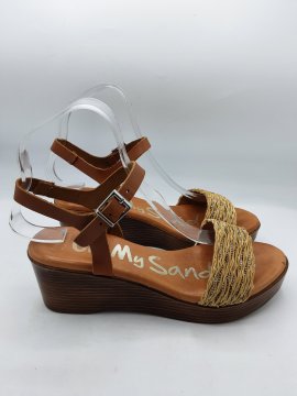 Sandales compensées OH MY SANDALS gold de seconde main