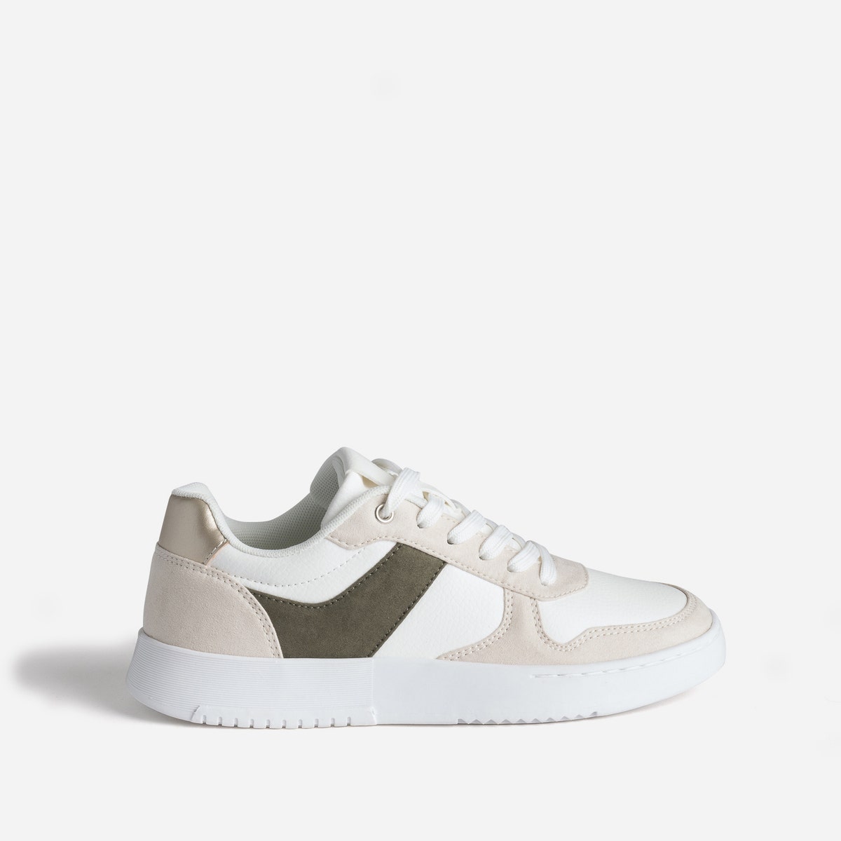 BASKET PAREMIS. BLANC/KAKI