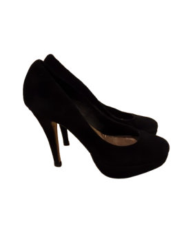 Escarpin à plateforme noir nubuck JONAK T.39 de seconde main