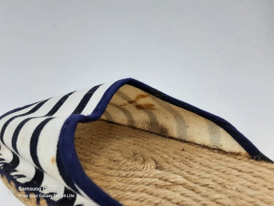 Espadrille basse style mule a rayure T37 de seconde main