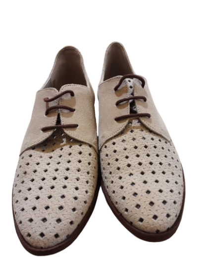 Derbies beige en cuir velours DORKING de seconde main