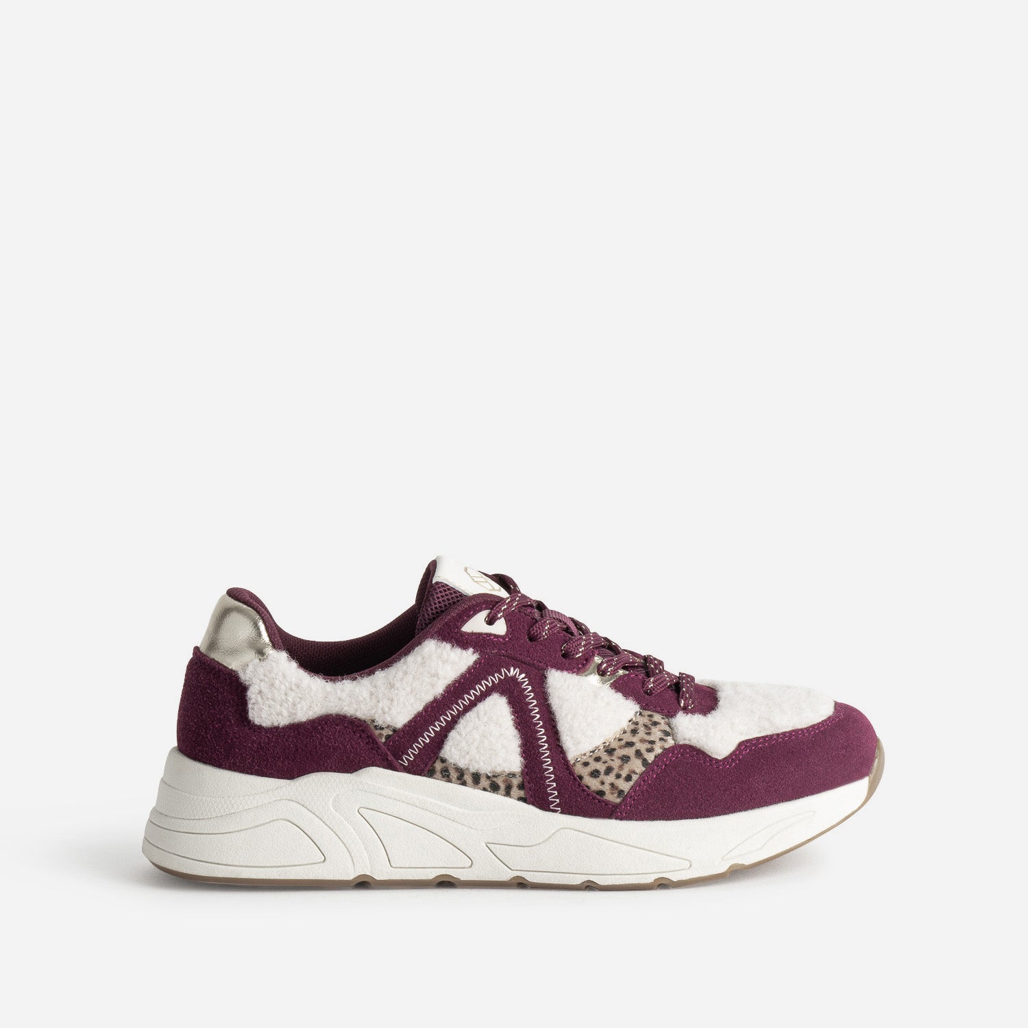 BASKET PENDORA. BEIGE/BORDEAUX