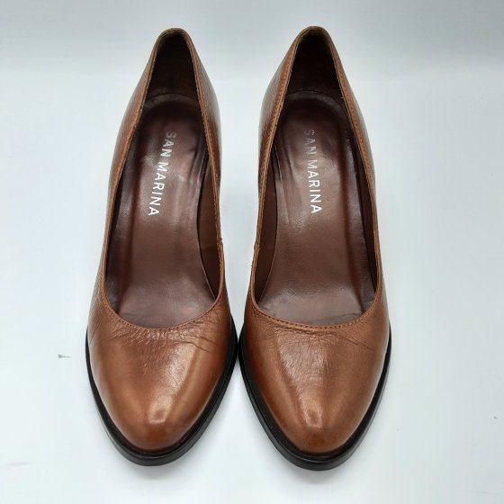 escarpin marron de seconde main