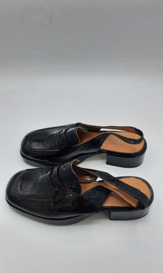 Slingbacks noir vernis
