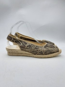 Sandales compensées DE MARQUE INCONNUE python de seconde main