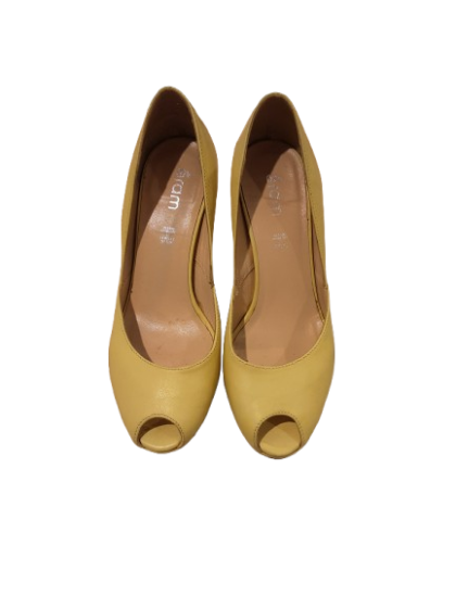 Escarpin open toe jaune ERAM- T.37 de seconde main
