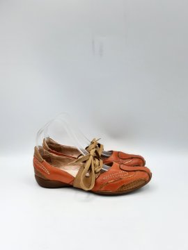 Ballerines à lacets orange