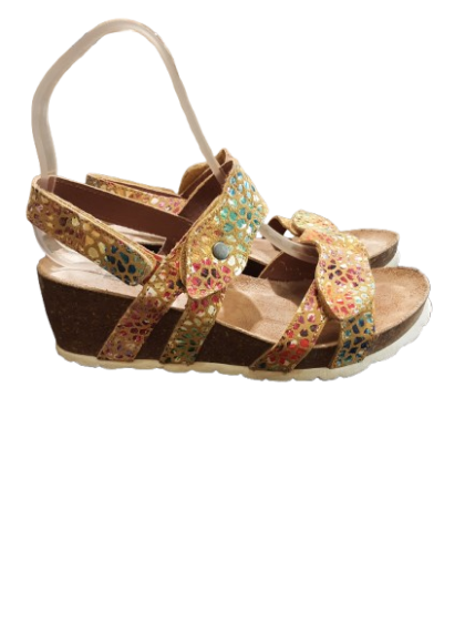 sandale en cuir multicolore de seconde main
