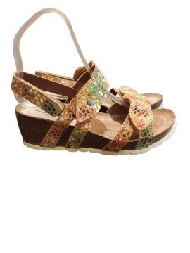 sandale en cuir multicolore de seconde main