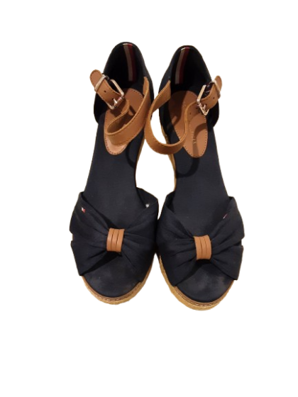 Sandale compensée marine Tommy Hilfiger T37 de seconde main