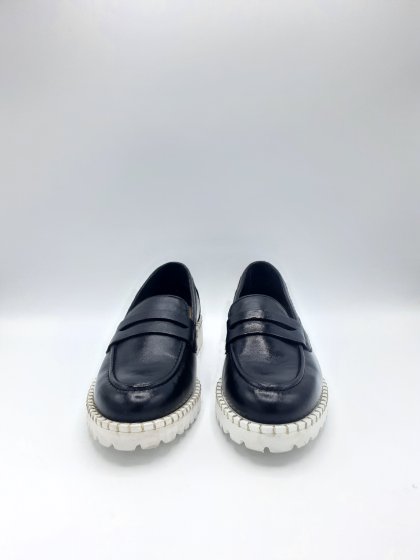 Mocassin en cuir noir de seconde main