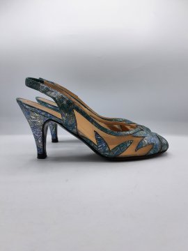 Sandales  à talons SOULIERS EVELINS verts de seconde main