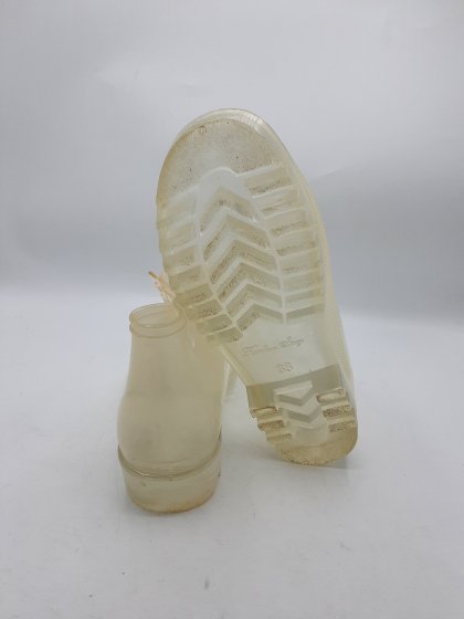 Bottines de pluie RAINBOW STORY transparentes de seconde main