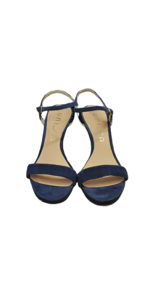 sandale a talon bleu marine