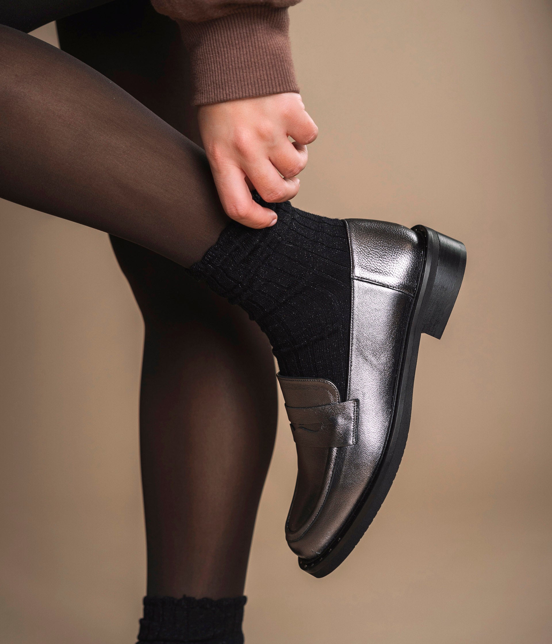 MOCASSIN ALLY GRIS FONCE