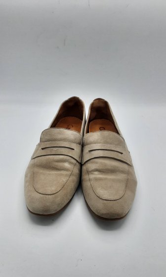 Mocassin en velours beige
