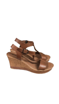 Sandales compensées de couleur marron pointure 39 de seconde main