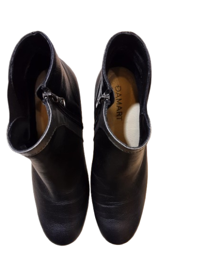 bottine en cuir noir DAMART de seconde main