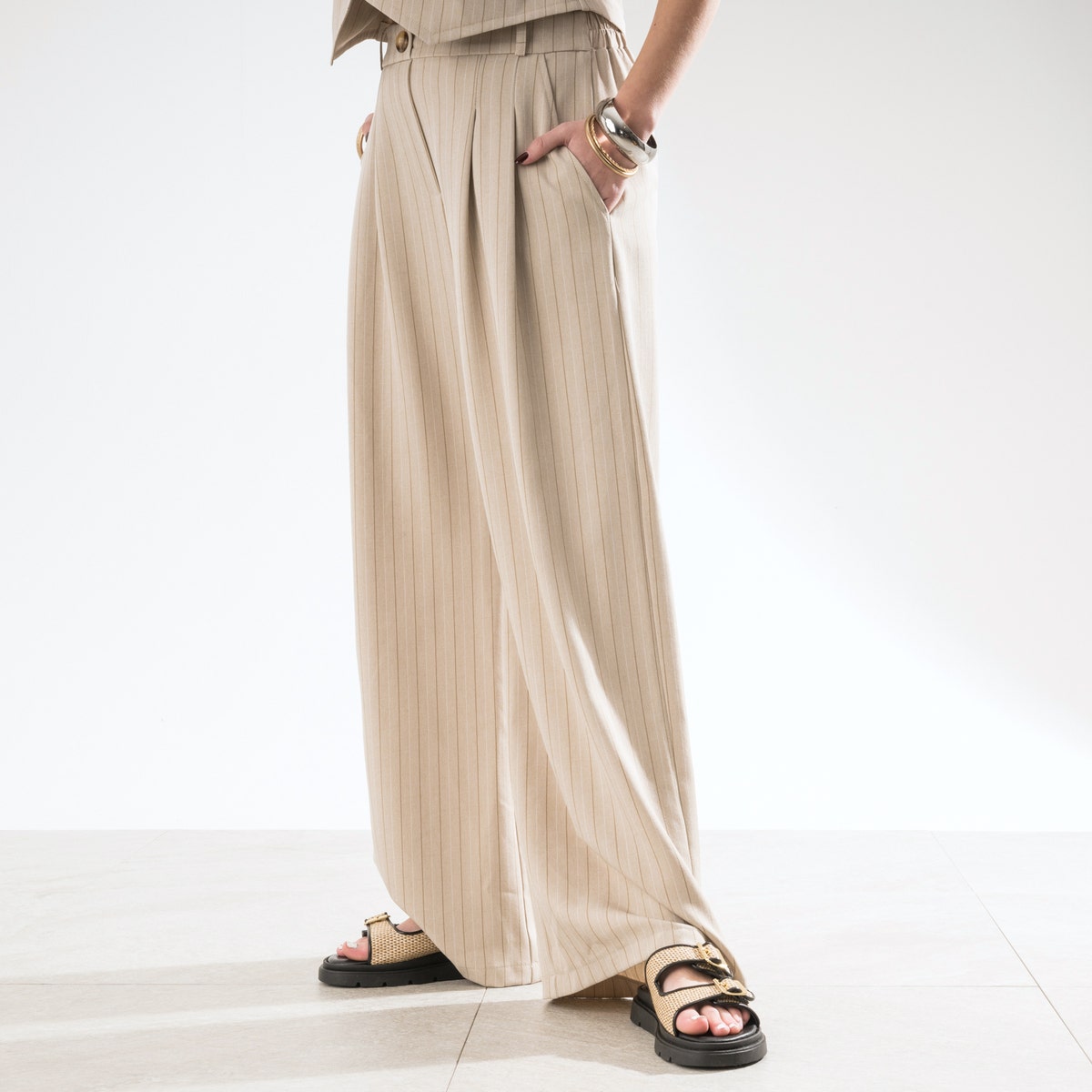SANDALE MAUREEN BEIGE/NOIR