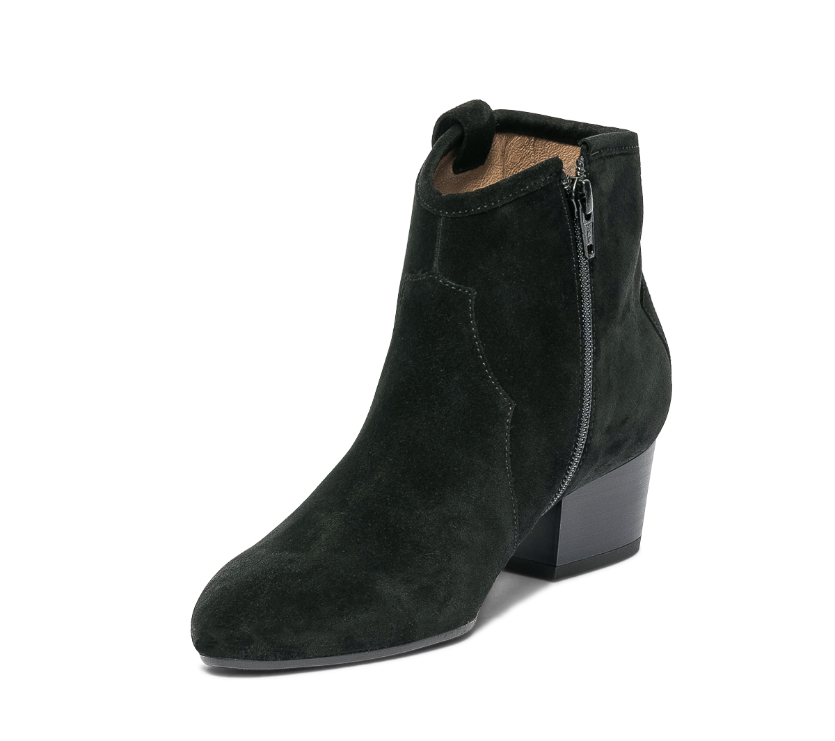 Boots western ERAM FLEX noir en cuir velours éco-conçu