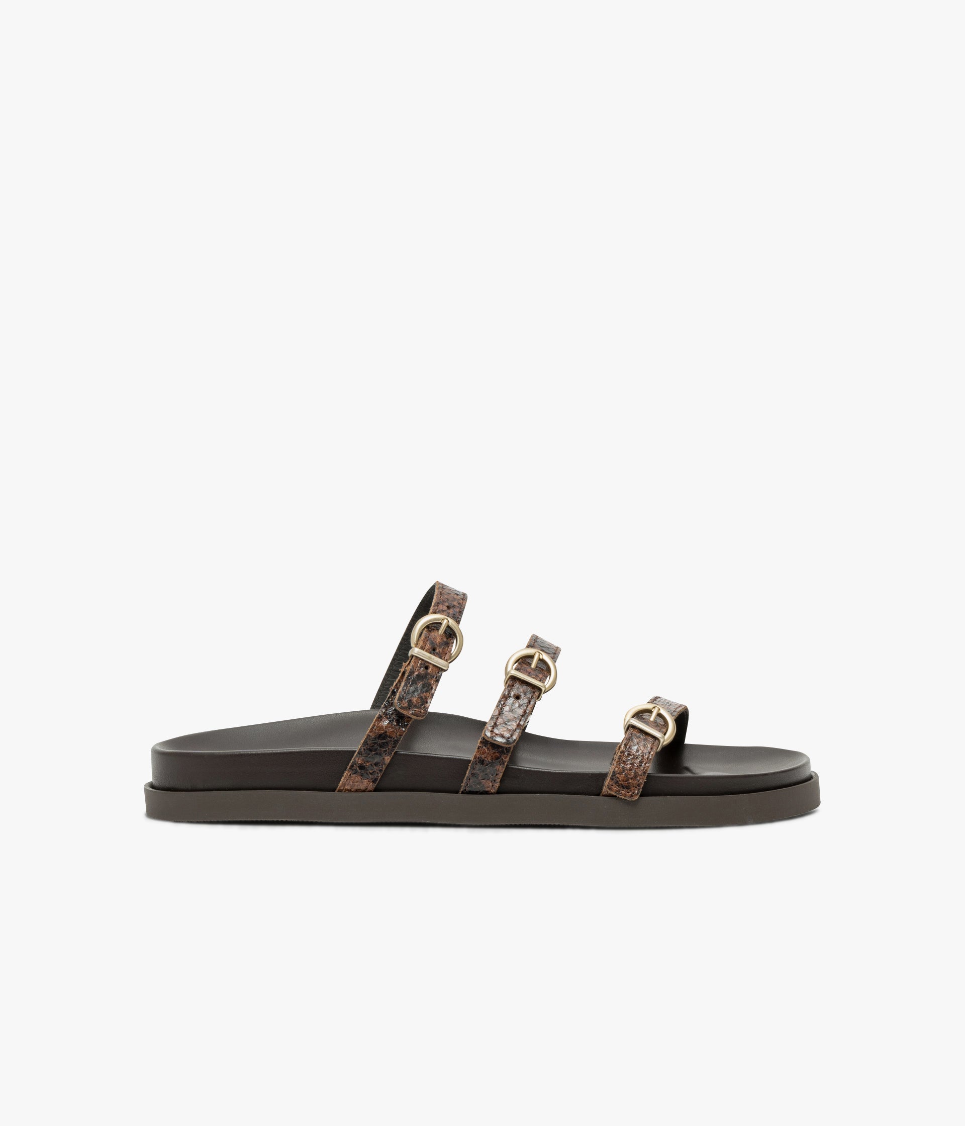SANDALE WAANDA PYTHON MARRON