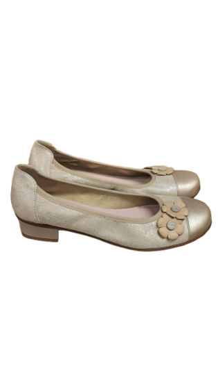 ballerine a talon  beige / champagne