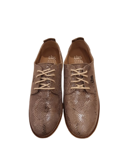 Derbies en cuir gris TBS T39 de seconde main