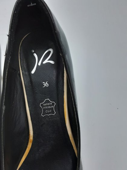 escarpin jr noir et creme de seconde main