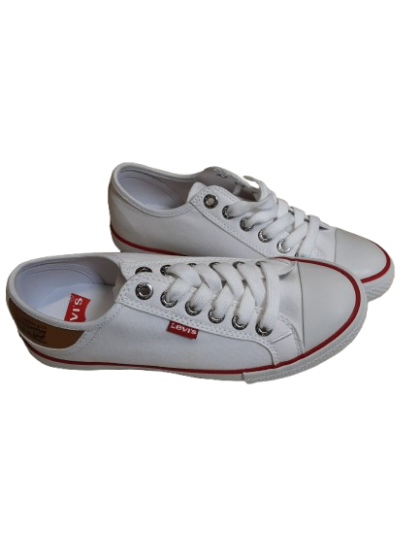 Tennis toile blanche LEVIS T.37 de seconde main