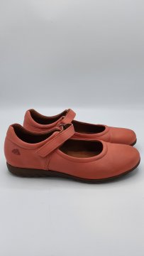 Ballerines corail en cuir de seconde main