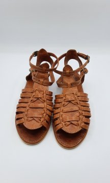 Sandales marron en cuir seconde main