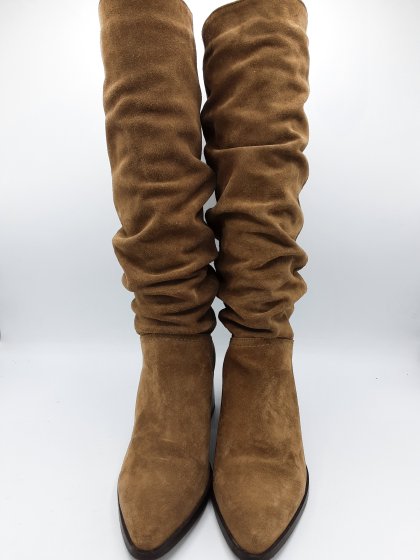 bottes texto beige de seconde main