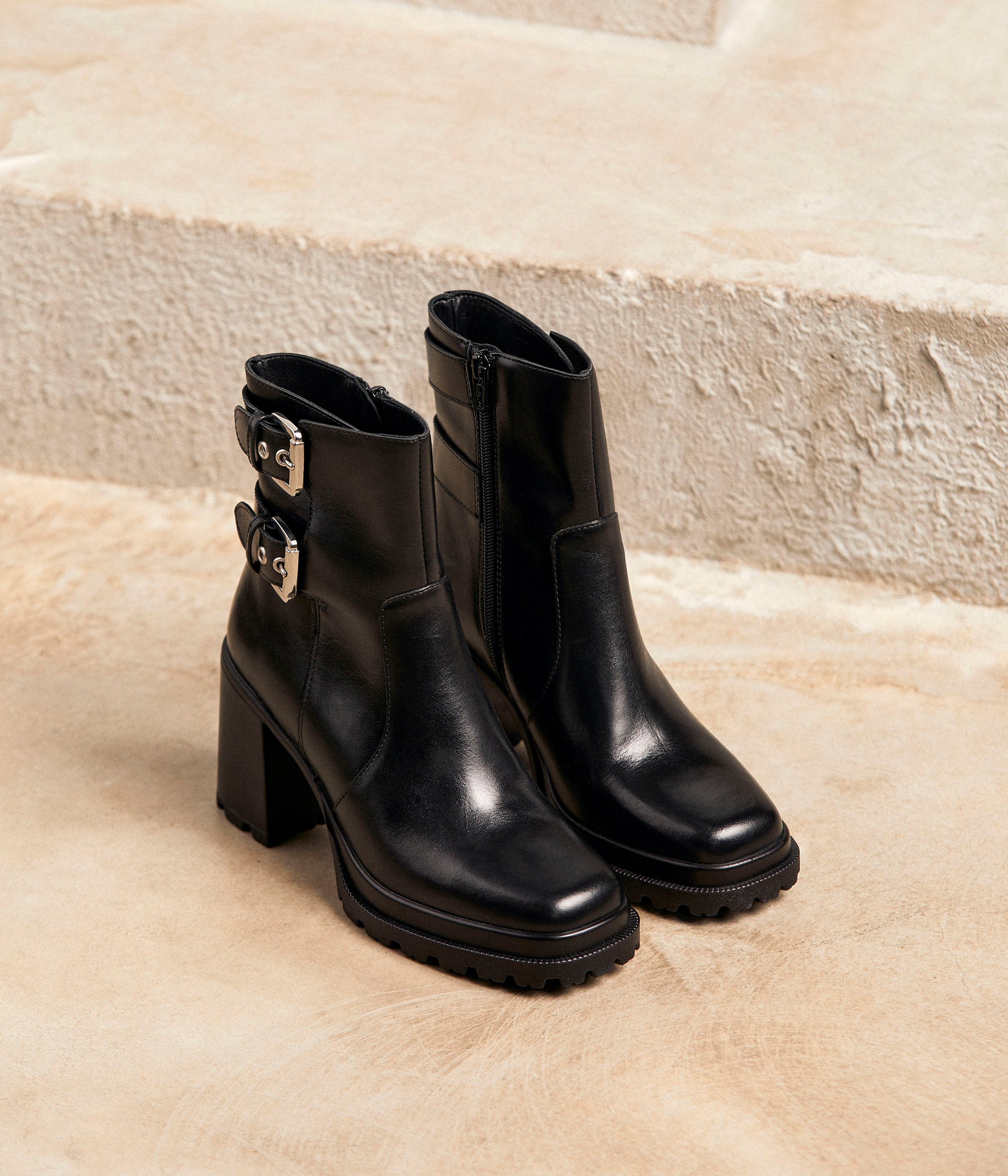 BOOTS À TALON ANILA NOIR